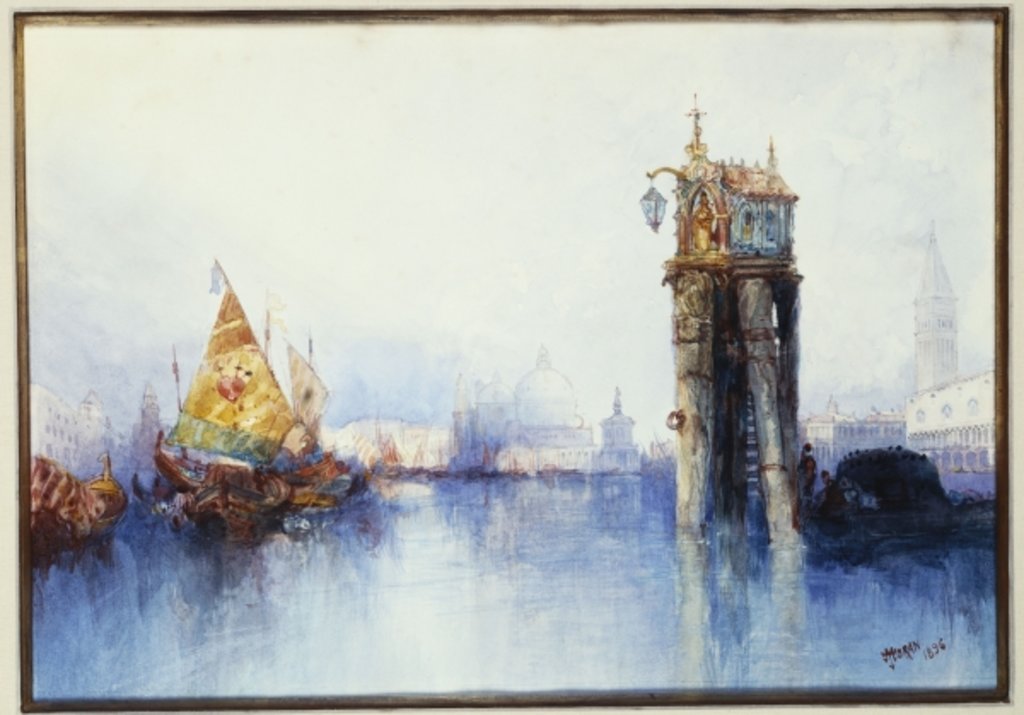 Detail of On the Canal, 1896 by Thomas Moran