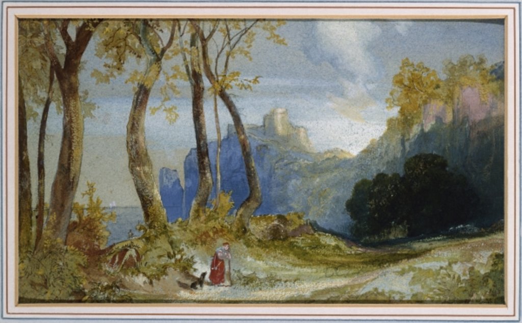 Detail of In the Hills by Thomas Moran