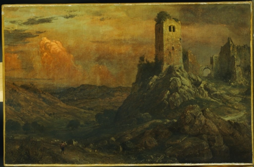 Detail of Mediterranean Castle, 1873 by Frederic Edwin Church