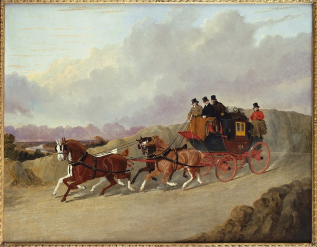 Detail of The Edinburgh to London Royal Mail Coach by John Frederick Herring Snr