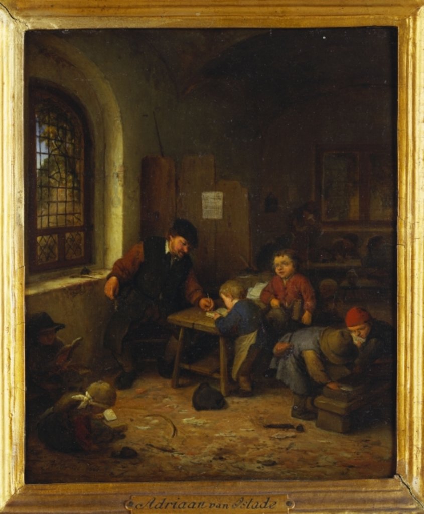 Detail of Interior of a Schoolroom, 1666 by Adriaen Jansz. van Ostade
