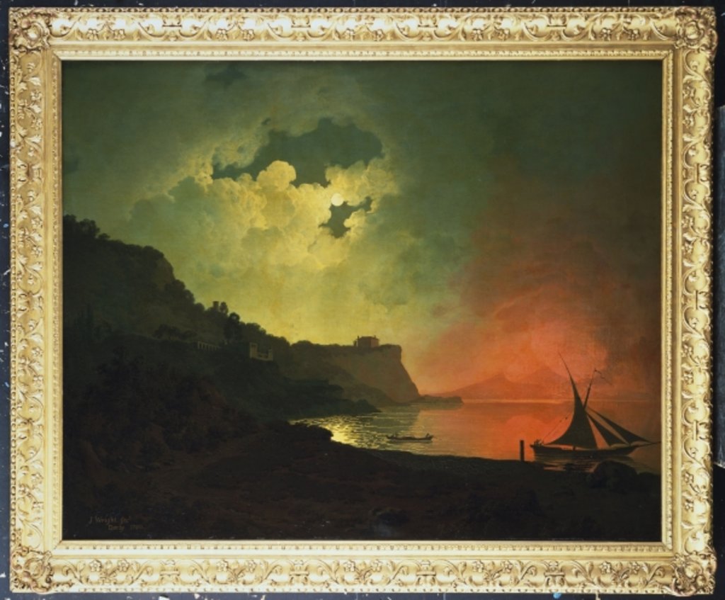 Detail of Vesuvius from Posilipo by Joseph Wright of Derby