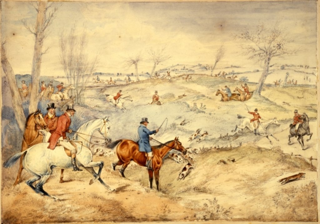 Detail of Hunting Scenes: Tally-Ho by Henry Thomas Alken