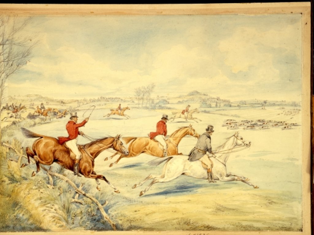 Detail of Hunting Scenes: Full Cry by Henry Thomas Alken