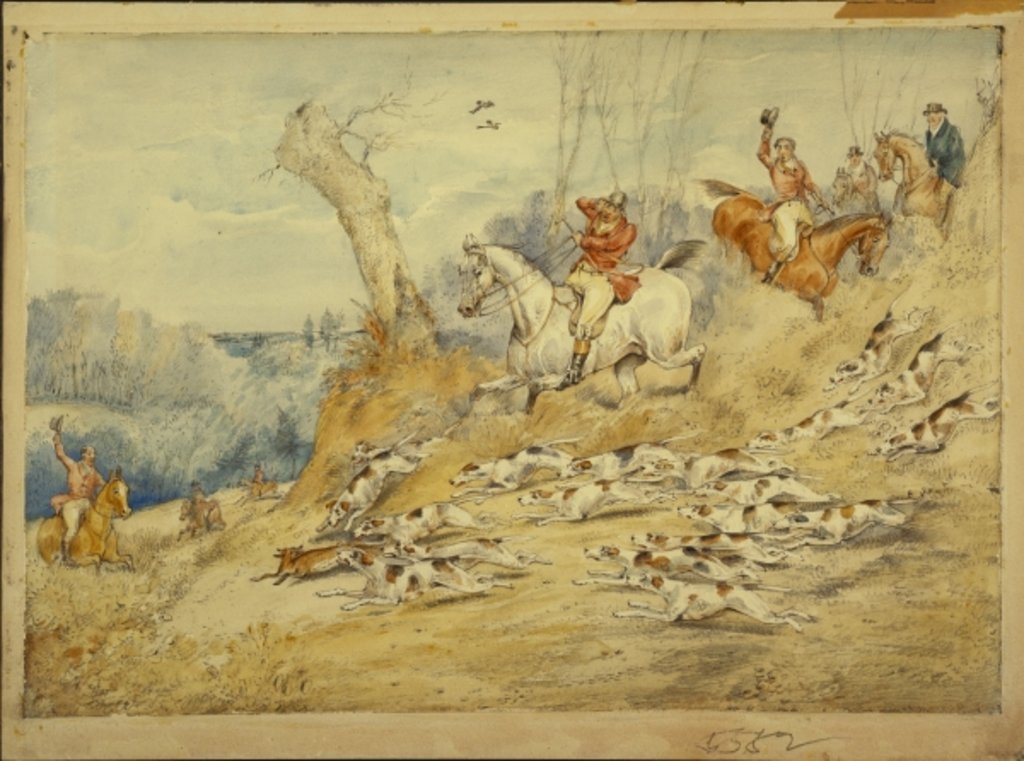 Detail of Hunting Scenes: The Kill by Henry Thomas Alken
