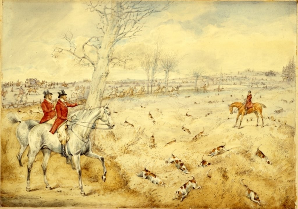 Detail of Hunting Scenes: Over the Hedge by Henry Thomas Alken