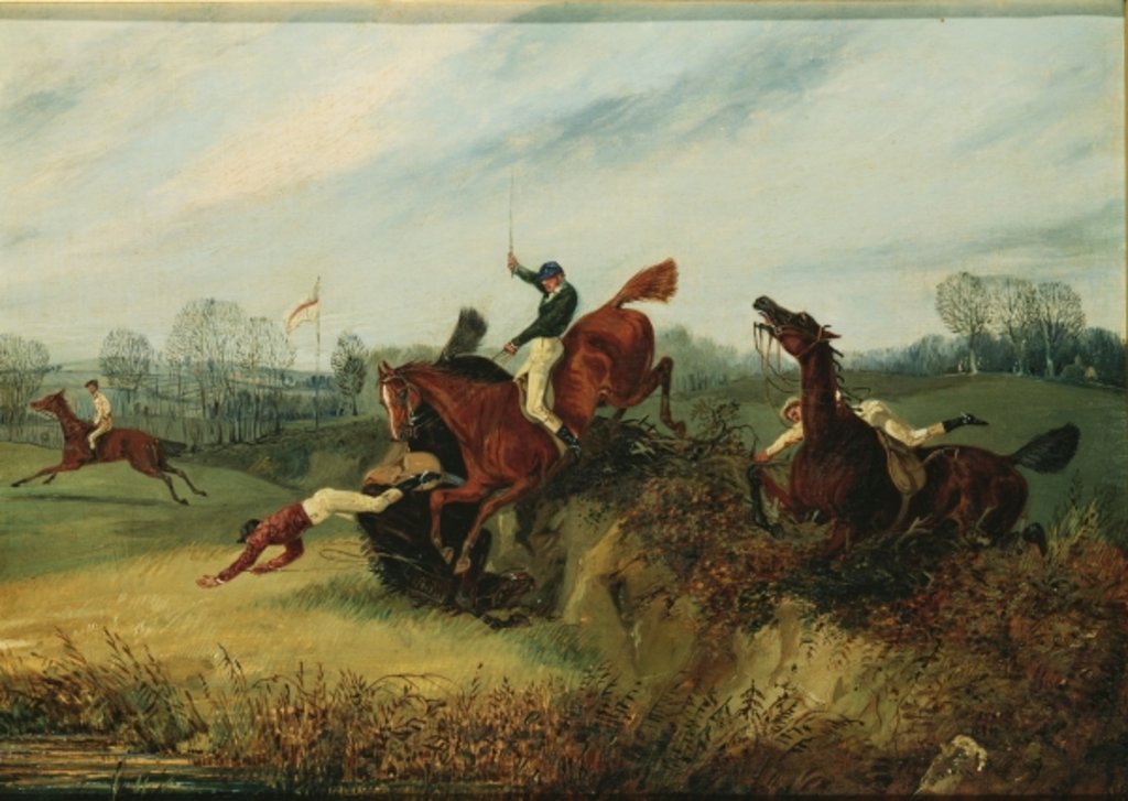 Detail of An Incident in the Lucas Winter Meeting by Henry Thomas Alken