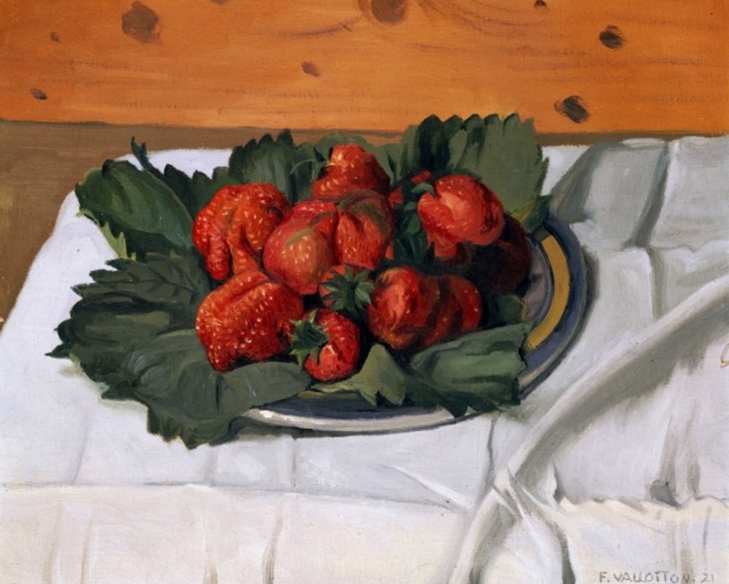 Detail of Still Life with Strawberries, 1921 by Felix Edouard Vallotton