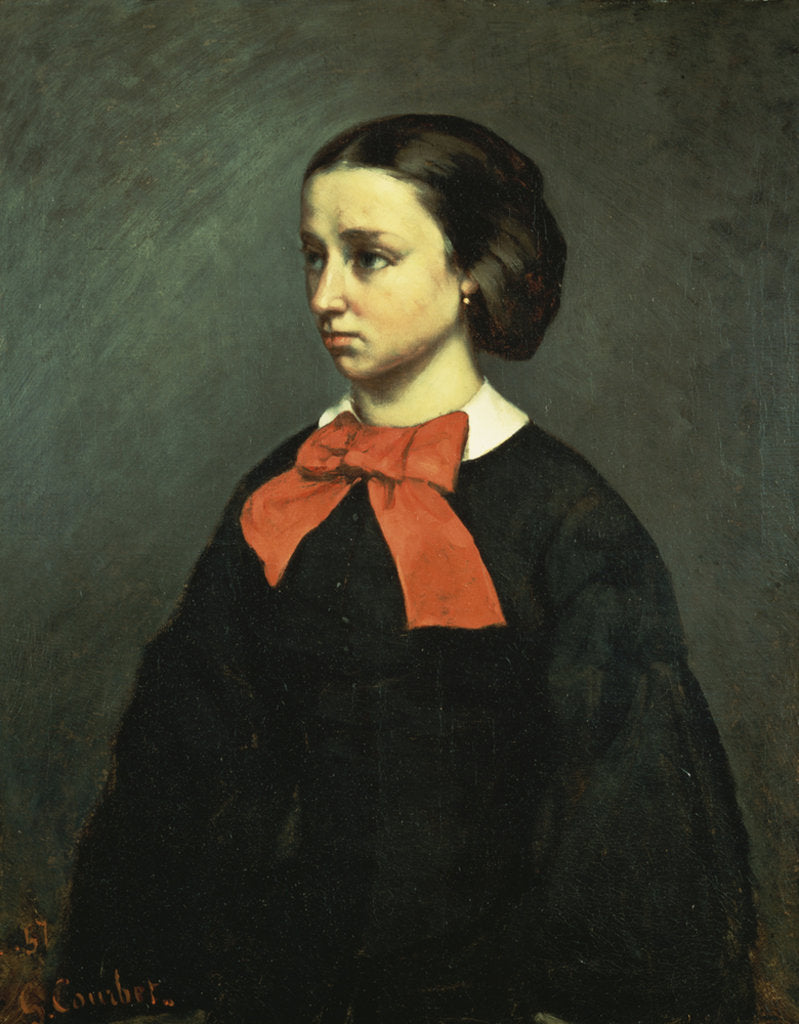 Detail of Portrait of Mlle. Jacquet, 1857 by Gustave Courbet