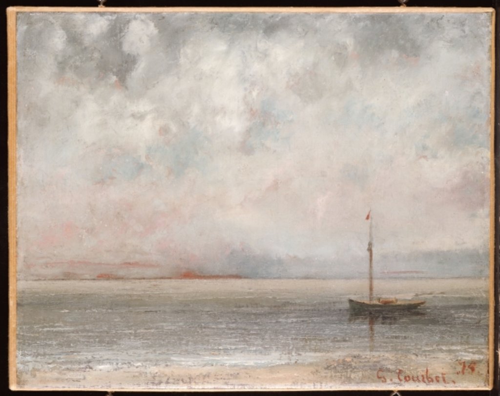 Detail of Clouds on Lake Geneva, 1875 by Gustave Courbet