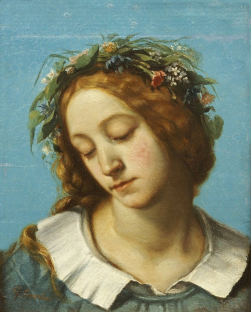 Detail of Ophelia, 1842 by Gustave Courbet
