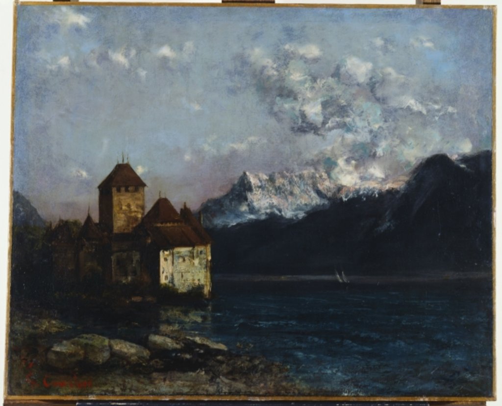 Detail of The Chateau de Chillon, 1877 by Gustave Courbet