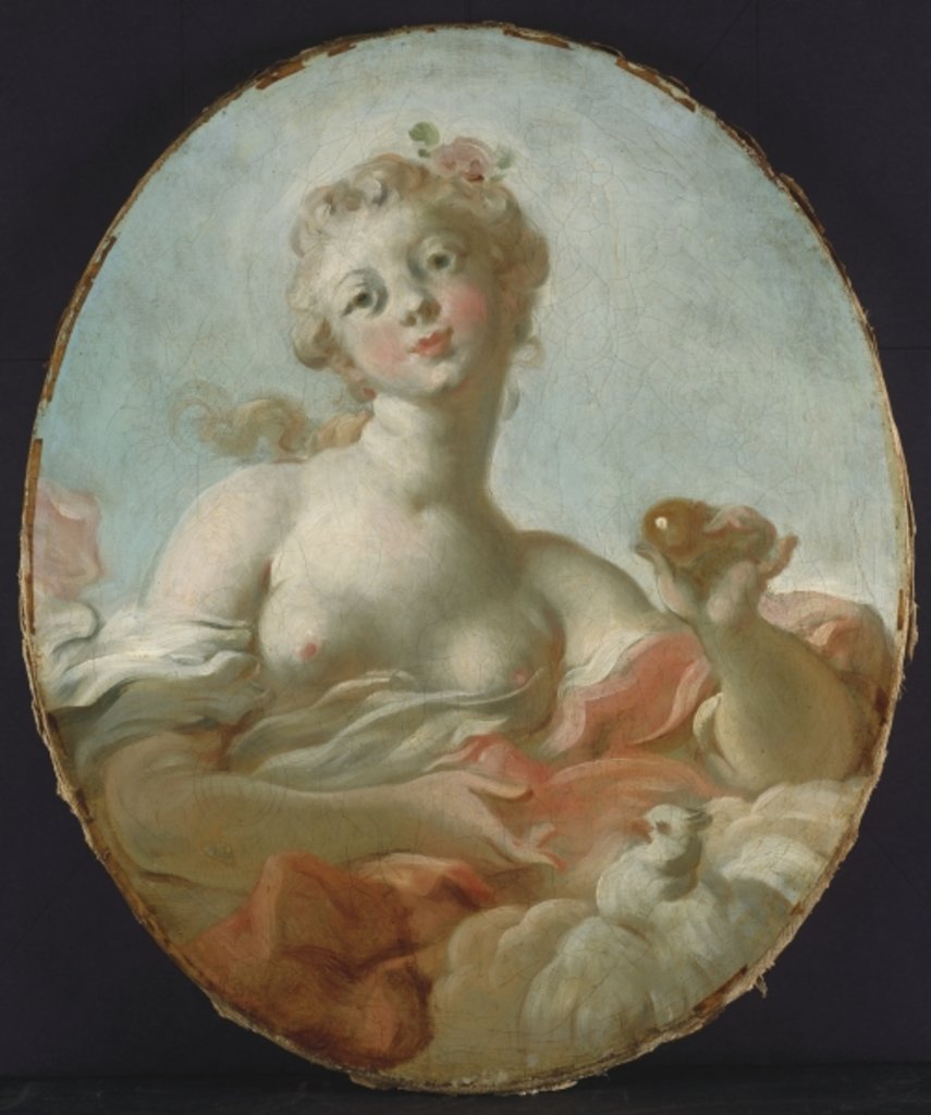 Detail of Mademoiselle Marie-Catherine Colombe as Venus by Jean-Honore Fragonard