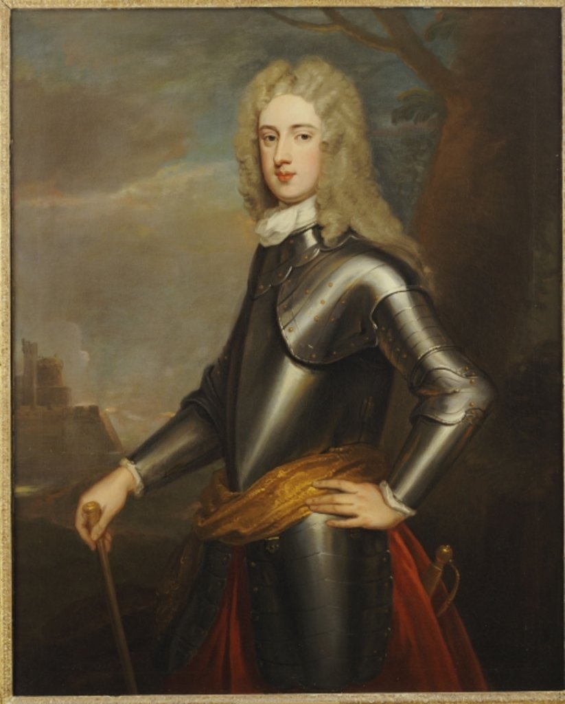 Detail of Portrait of Brigadier-General Lord William Hay of Newham by Godfrey (follower of) Kneller