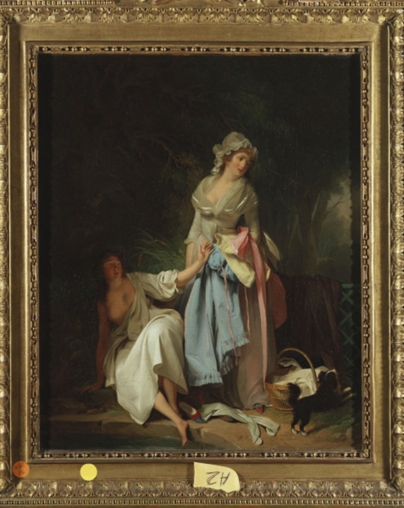 Detail of The Bather Surprised by Louis Leopold Boilly