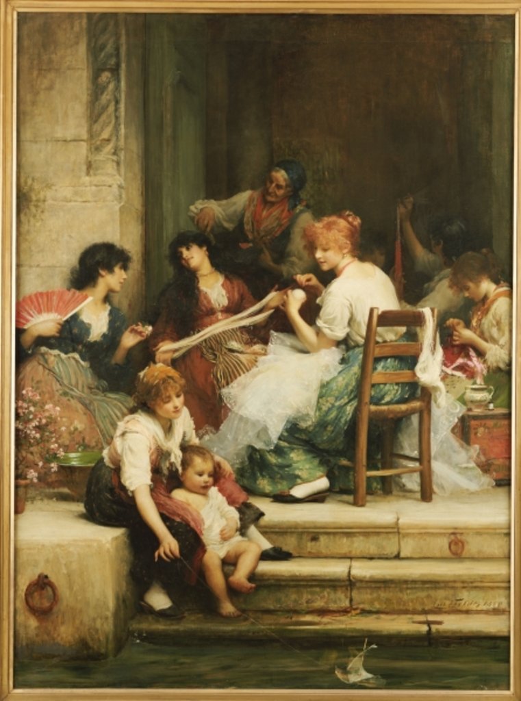 Detail of Venetian Life, 1884 by Samuel Luke Fildes