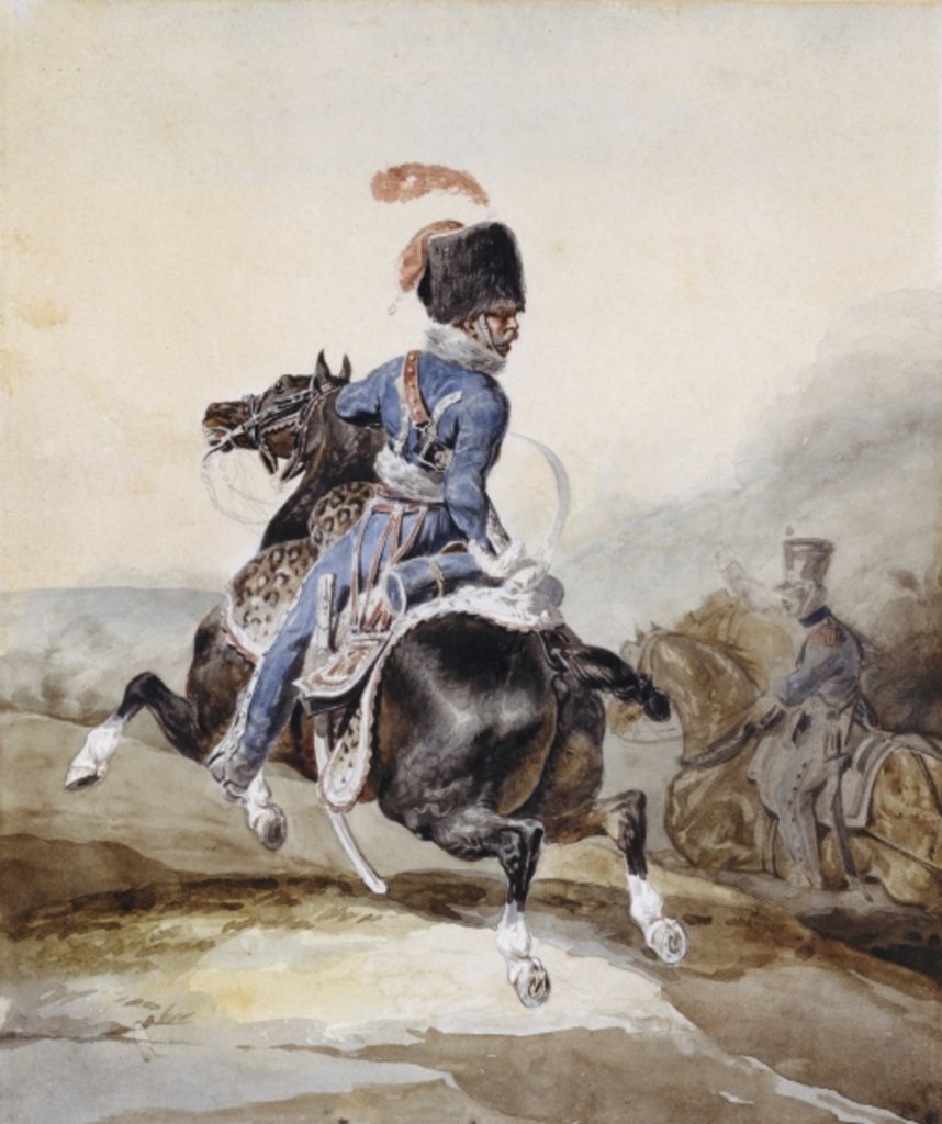 Detail of Artillery Officer Galloping to the Left by Theodore Gericault