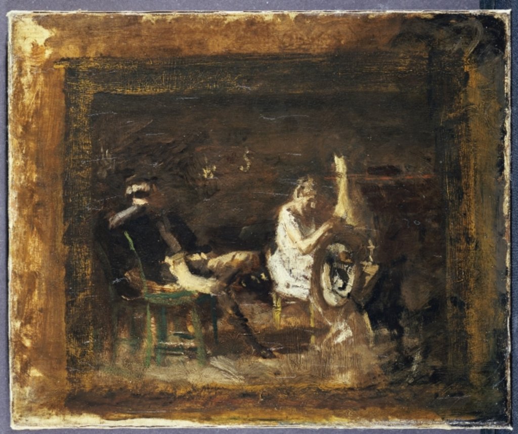 Detail of Study for 'Courtship' by Thomas Cowperthwait Eakins