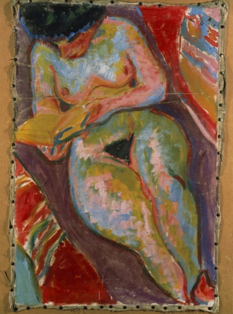 Detail of Female Nude 1909 by Ernst Ludwig Kirchner