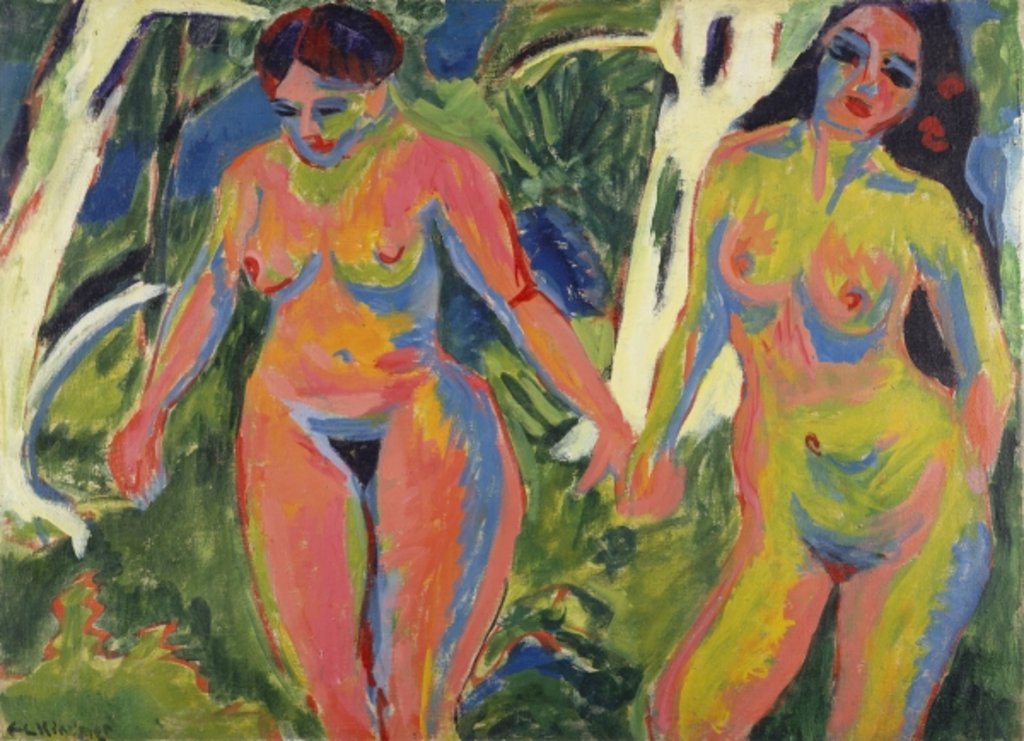 Detail of Two Nude Women in a Wood, 1909 by Ernst Ludwig Kirchner