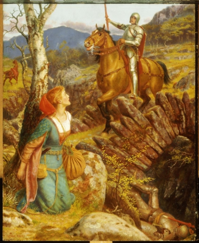 Detail of The Overthrowing of the Rusty Night by Arthur Hughes