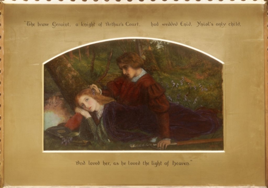 Detail of Enid and Geraint by Arthur Hughes