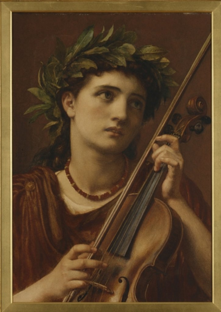 Detail of Music, Heavenly Maid, 1889 by Edward John Poynter