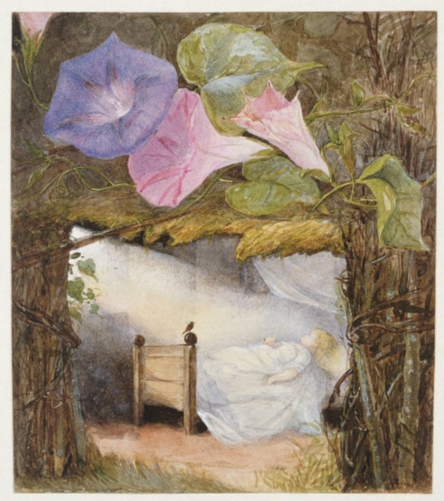 Detail of In the Hut there was Only a Bed, the Sunbeam Stole in to Kiss Him by Eleanor Vere Boyle