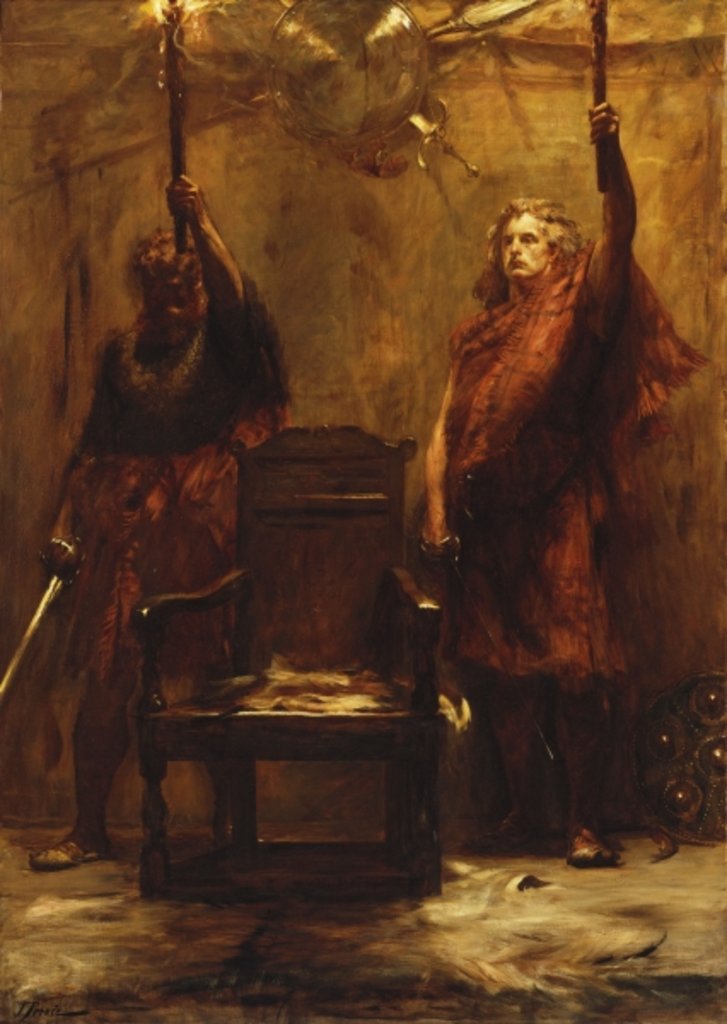 Detail of The Chieftan's Candlesticks by John Pettie