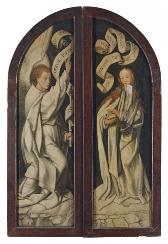 Detail of The Annunciation by Master of Frankfurt