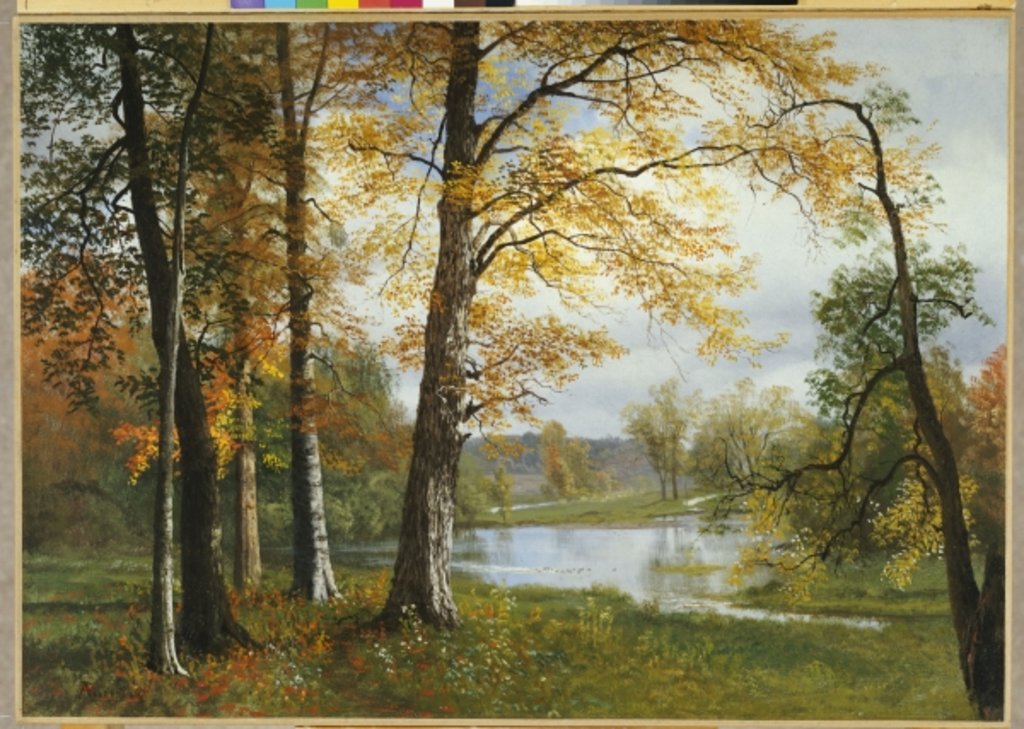 Detail of A Quiet Lake by Albert Bierstadt