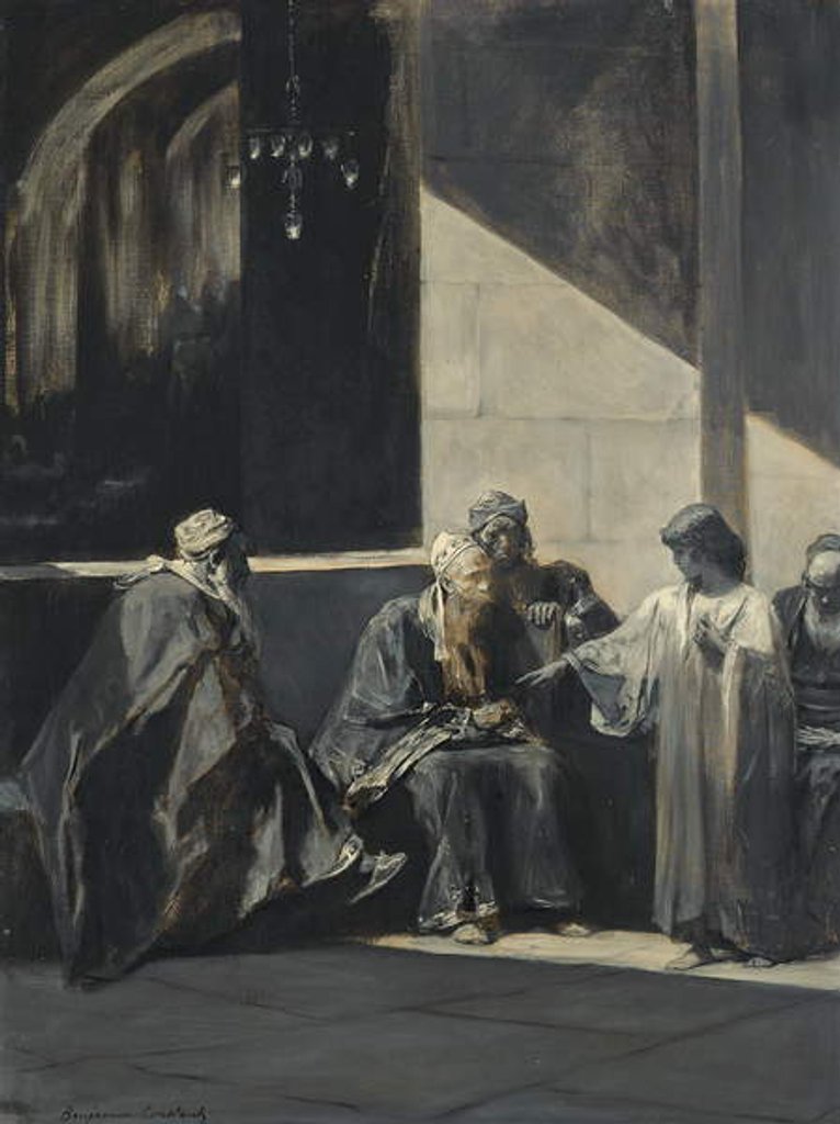 Detail of Christ teaching in the temple by Benjamin (1845-1902) Constant