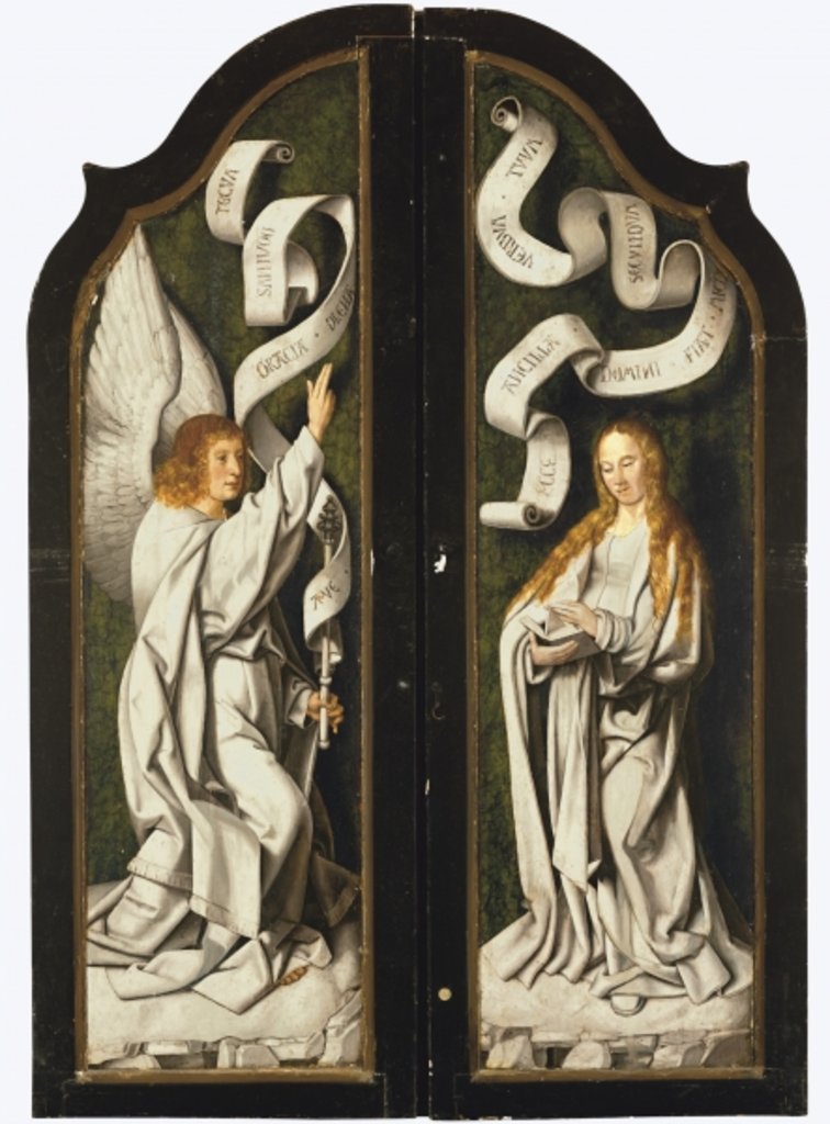 Detail of The Annunciation by Master of Frankfurt