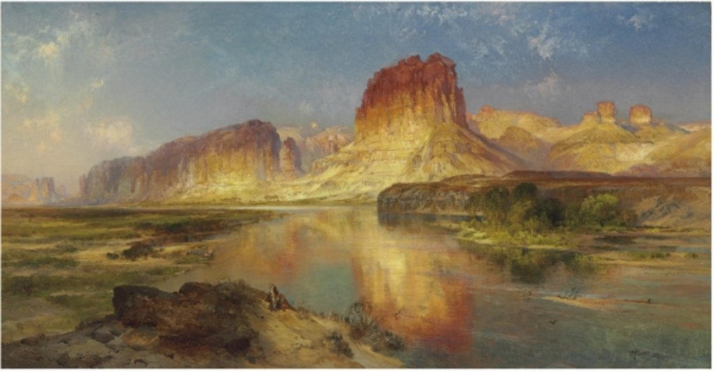 Detail of Green River of Wyoming, 1878 by Thomas Moran