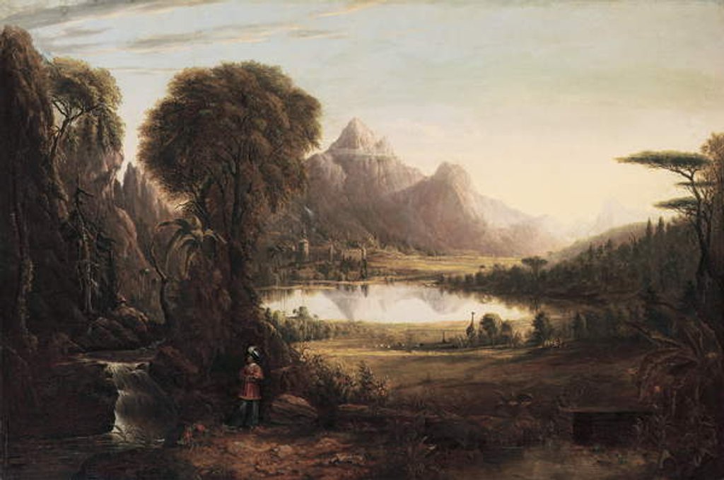 Detail of The Happy Valley, from Rasselas, the Prince Meditating His Escape by Jesse Talbot