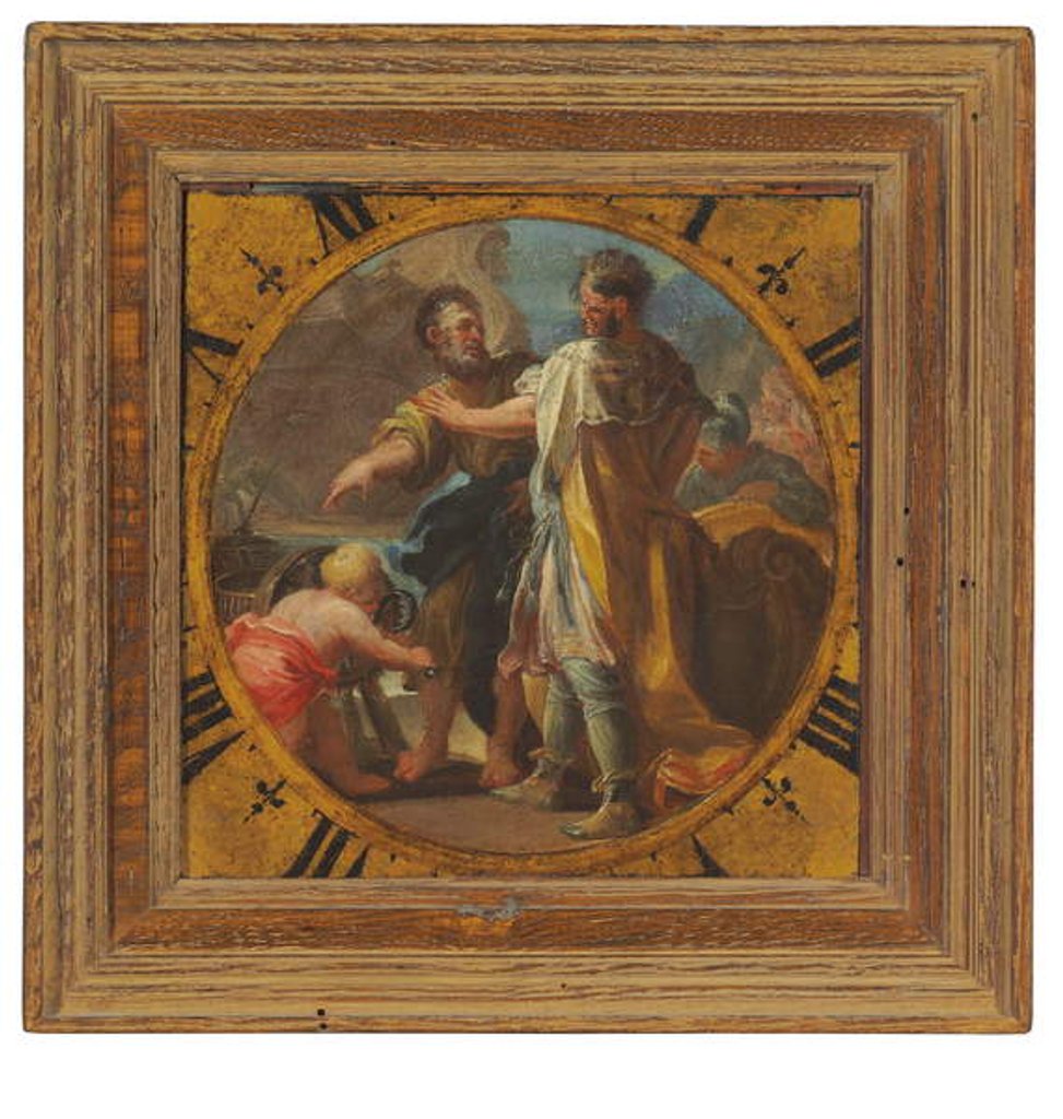 Detail of Archimedes demonstrating his invention to King Hieron of Syracuse by Domenico Antonio Vaccaro