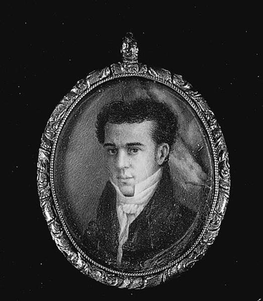 Detail of Self portrait, 1827 by Waterman Lilly Ormsby
