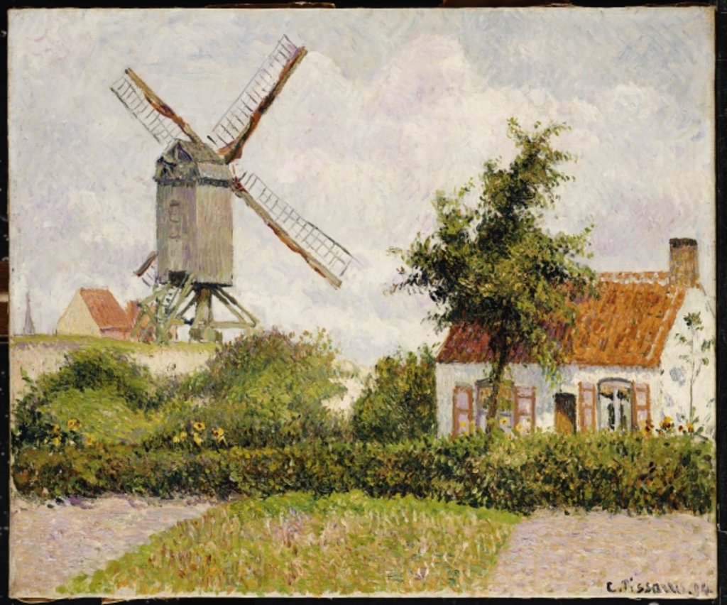 Detail of Windmill at Knokke, Belgium, 1894 by Camille Pissarro