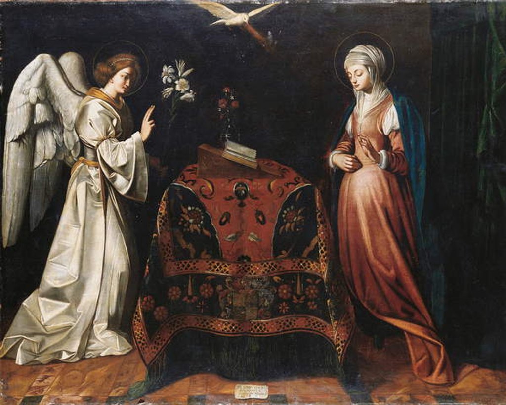 Detail of Annunciation, c.1612 by Louis Finsonius or Finson
