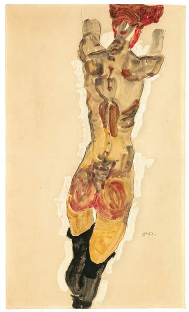 Detail of Stehender Rückenakt, 1910 by Egon Schiele