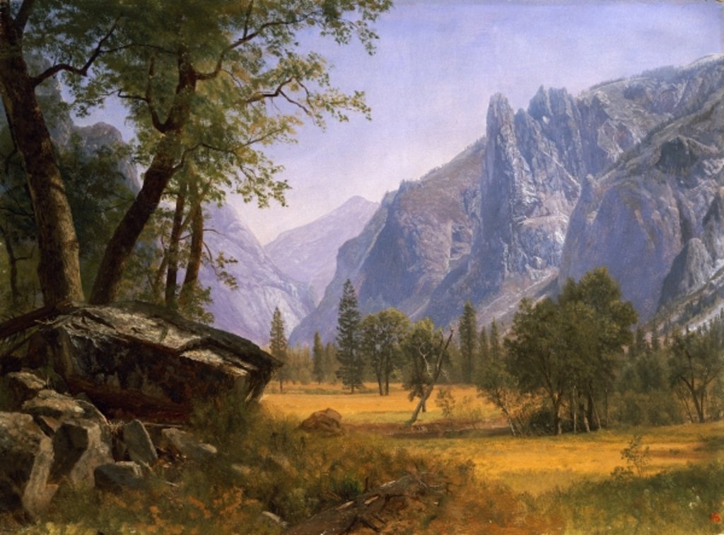 Detail of Yosemite Valley by Albert Bierstadt