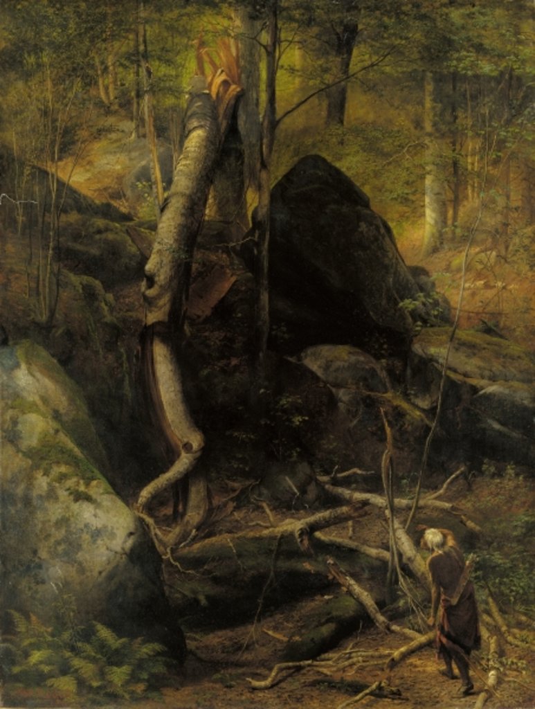 Detail of The Fallen Landmark, 1872 by William Holbrook Beard