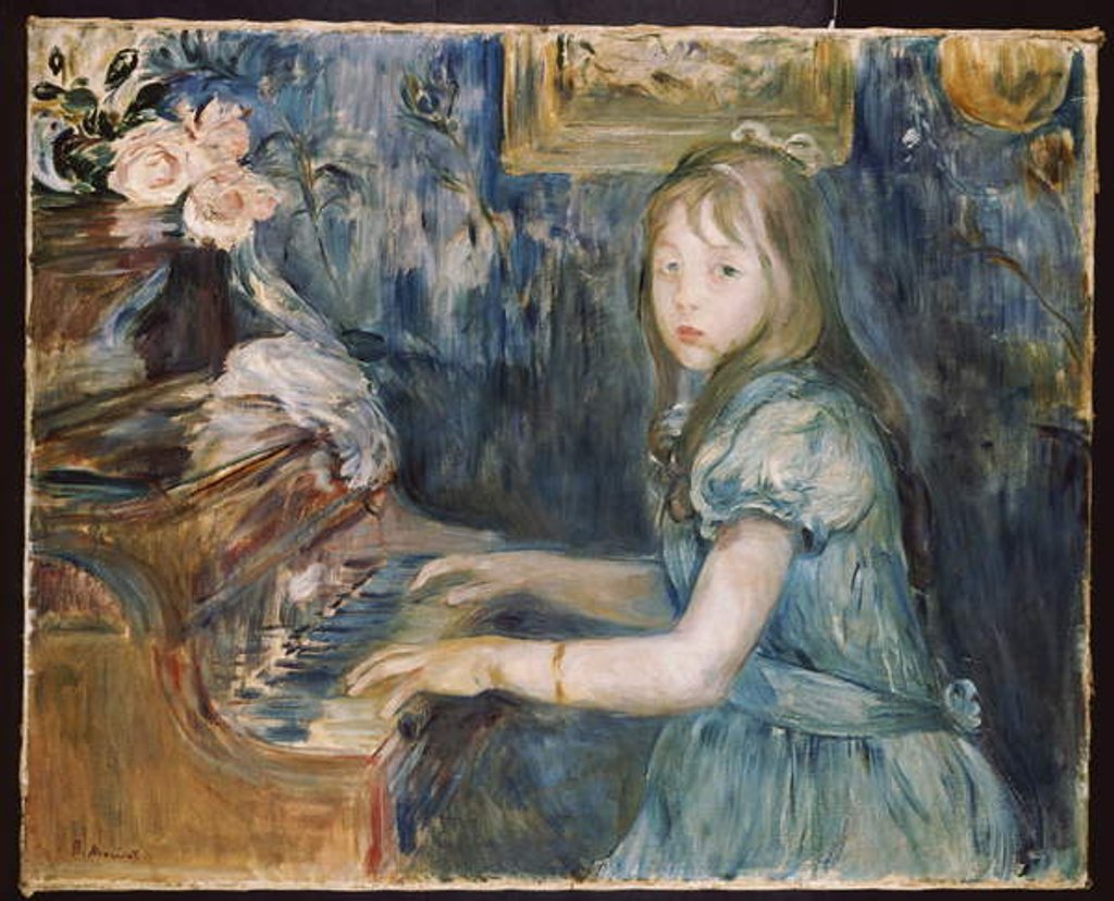 Detail of Lucie Leon at the Piano, c.1892 by Berthe Morisot