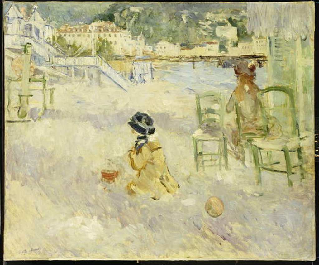 Detail of The Beach at Nice, 1882 by Berthe Morisot