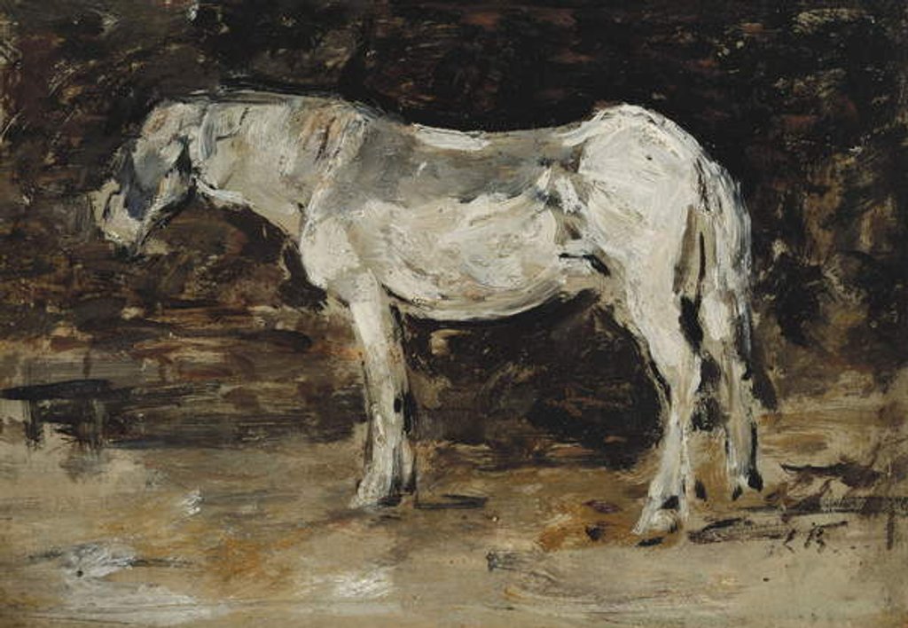 Detail of White Horse, c.1885-90 by Eugene Louis Boudin