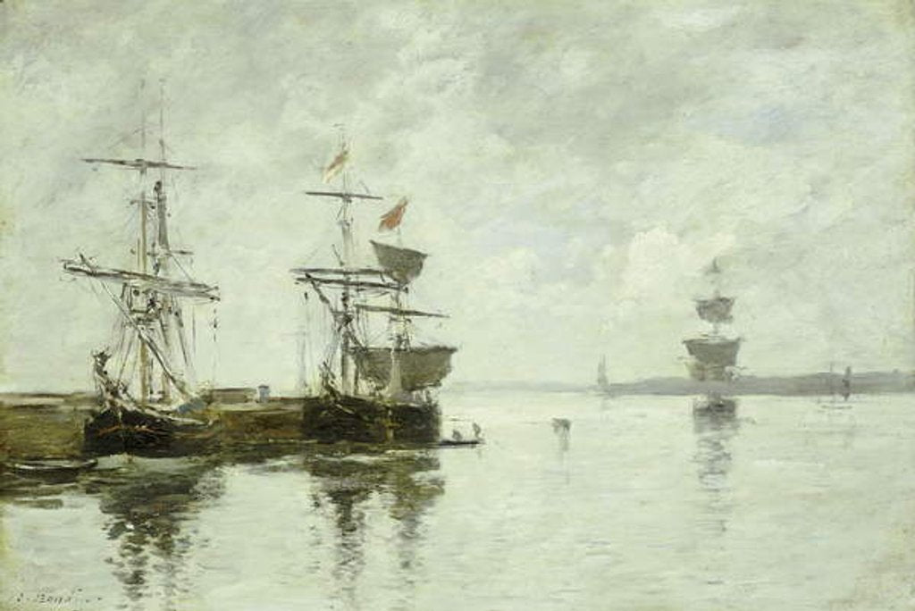 Detail of Port Scene, c.1880 by Eugene Louis Boudin