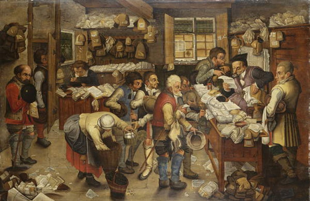 Detail of The Payment of the Tithe, 1619 by Pieter the Younger Brueghel