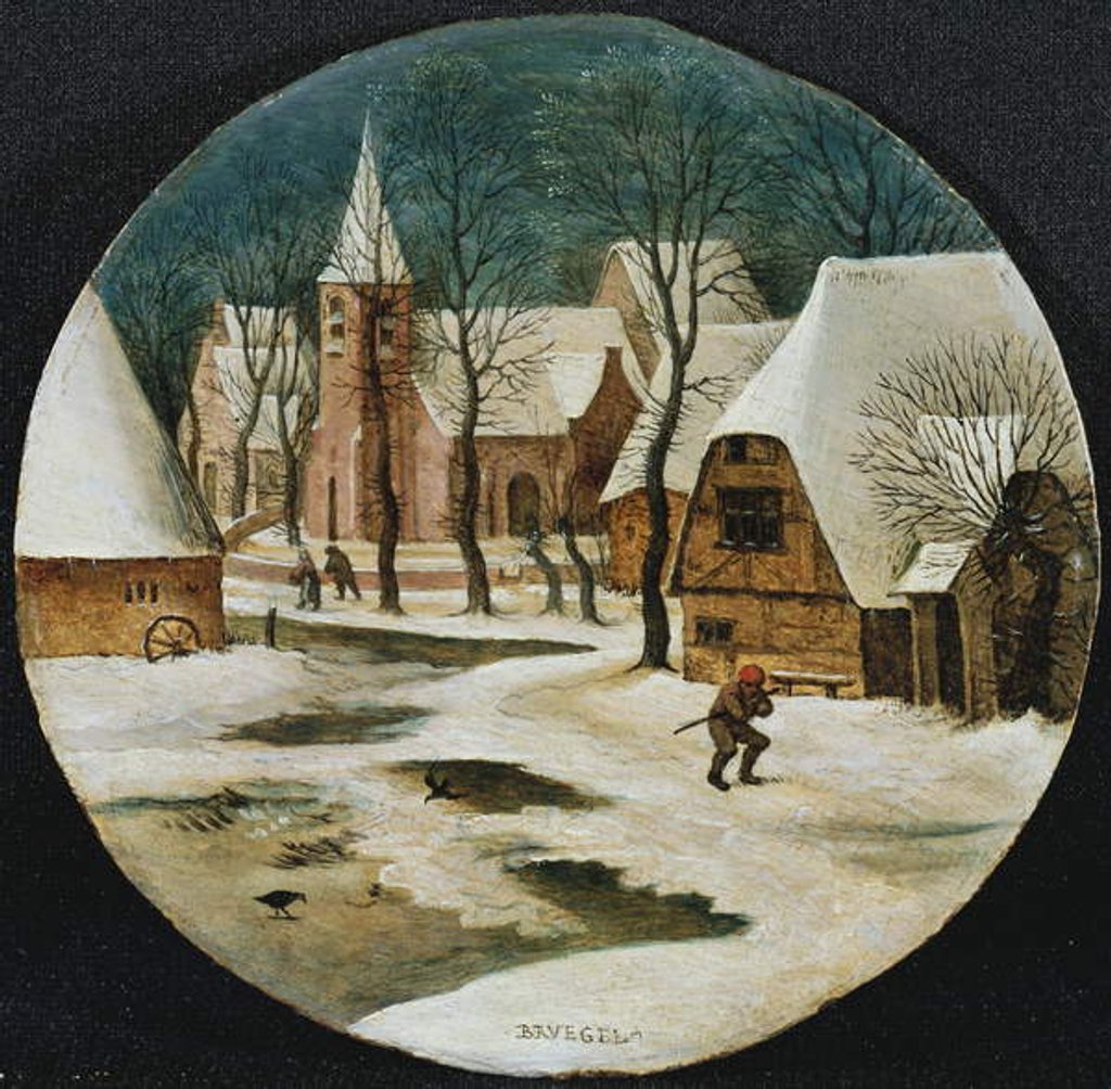 Detail of The Village in Winter by Pieter the Younger Brueghel