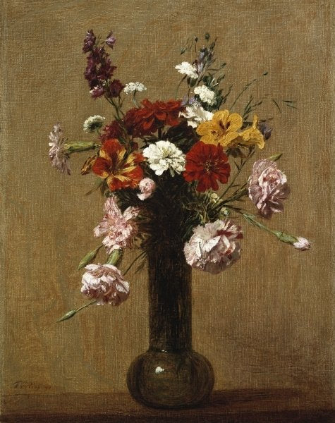 Detail of Small Bouquet, 1891 by Ignace Henri Jean Fantin-Latour