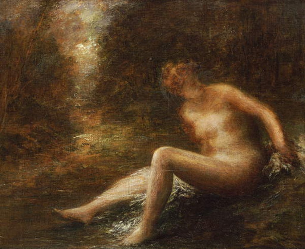 Detail of The Huntress by Ignace Henri Jean Fantin-Latour